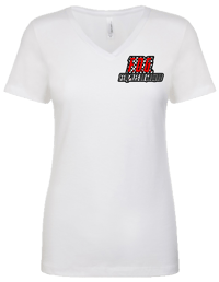 Image 5 of WHITE LET'S RACE V-NECK