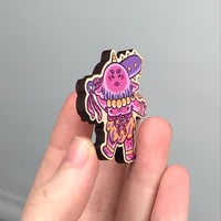 Image 4 of Full Oni Demon - Yokai Wooden Pin Badge
