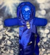 Santa Muerte Altar Doll In Blue For Creativity,Art and Business Endeavors by Ugly Shyla 