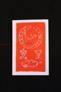 Image of Three Seals of Lucifer - Grimorium Verum - Linocut Art Print