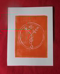 Image of Seal Against Enemies - Linocut Print