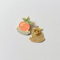 PEACH enamel pin