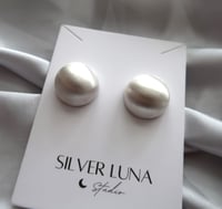 Image 4 of 圆形拉丝耳钉 round shape ear studs