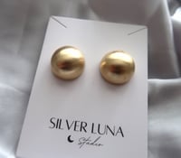 Image 5 of 圆形拉丝耳钉 round shape ear studs
