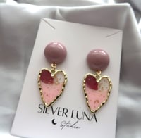 Image 2 of 甜美风耳饰 sweet heart earrings