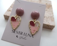 Image 3 of 甜美风耳饰 sweet heart earrings