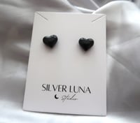 Image 4 of 滴釉爱心耳钉 HEART EAR STUDS