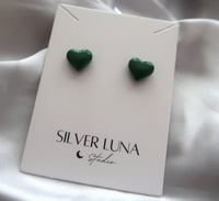 Image 5 of 滴釉爱心耳钉 HEART EAR STUDS