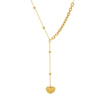 Image 1 of 18K Gold Plated Stainless Steel Water Resistant Heart Necklace