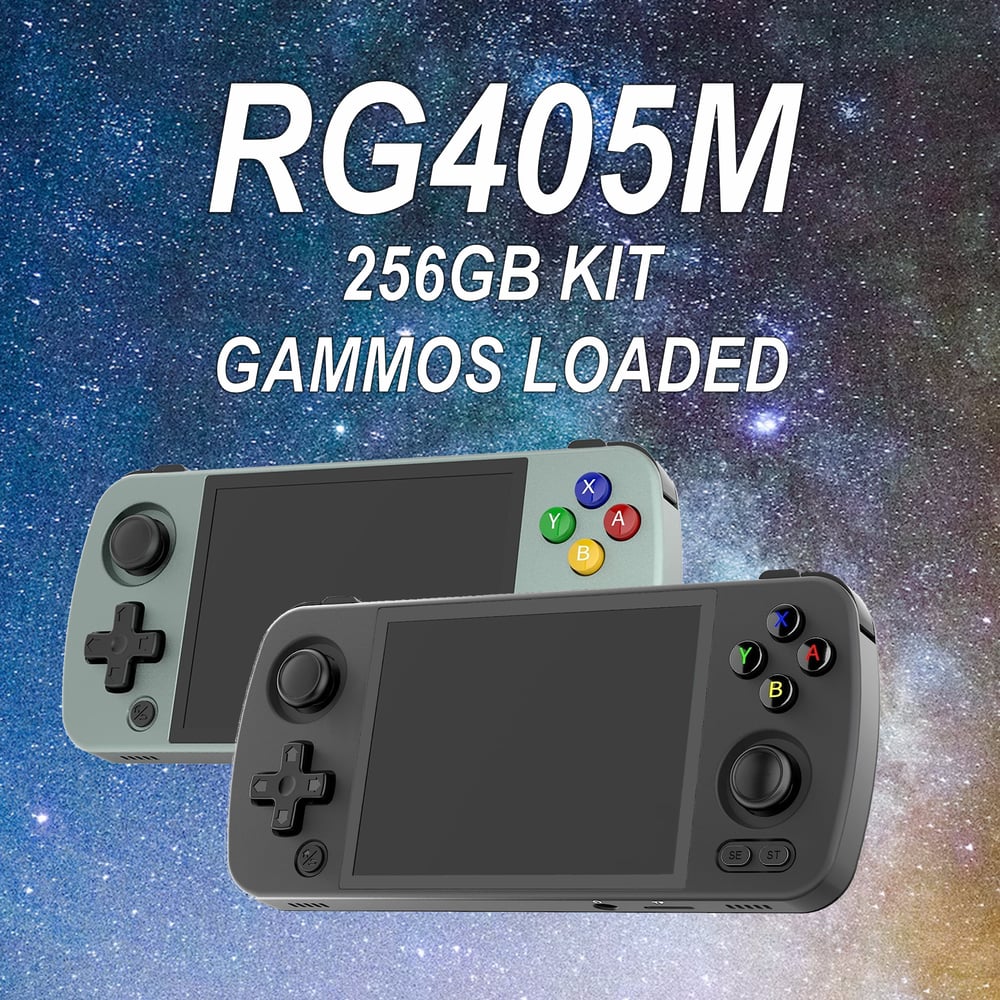 RG405M Handheld Gaming Console with GammaOS + 256GB SD Card Kit