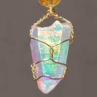 Image 3 of Angel Aura Quartz Crystal 14K Gold Filled Pendant