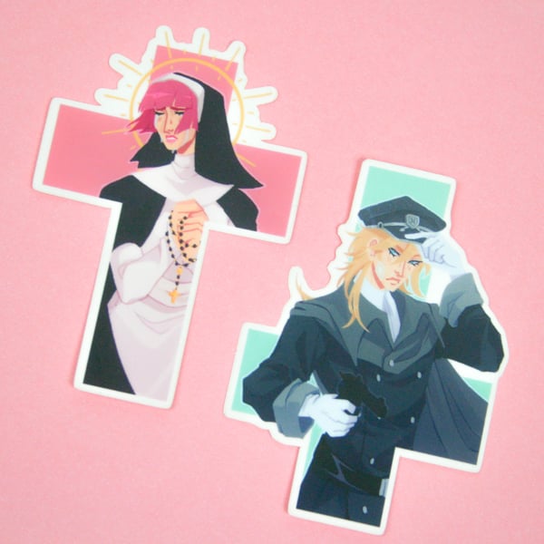 Image of Dinopants Cross Stickers