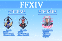 Image 1 of FFXIV Charms and Stickers