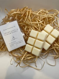 Image 1 of Champagne & strawberries / strawberry & guava clamshell wax melts 