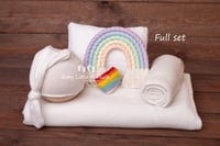 Newborn photo set rainbow pastel