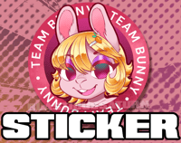 Image 1 of Team Bunny - 2" Vinyl Sticker