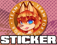 Image 1 of Team Fox - 2" Vinyl Stickers