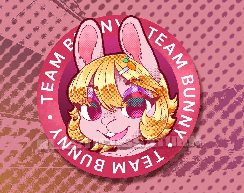 Team Bunny - 1.5" Pinback Button