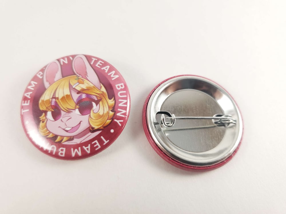 Team Bunny - 1.5" Pinback Button