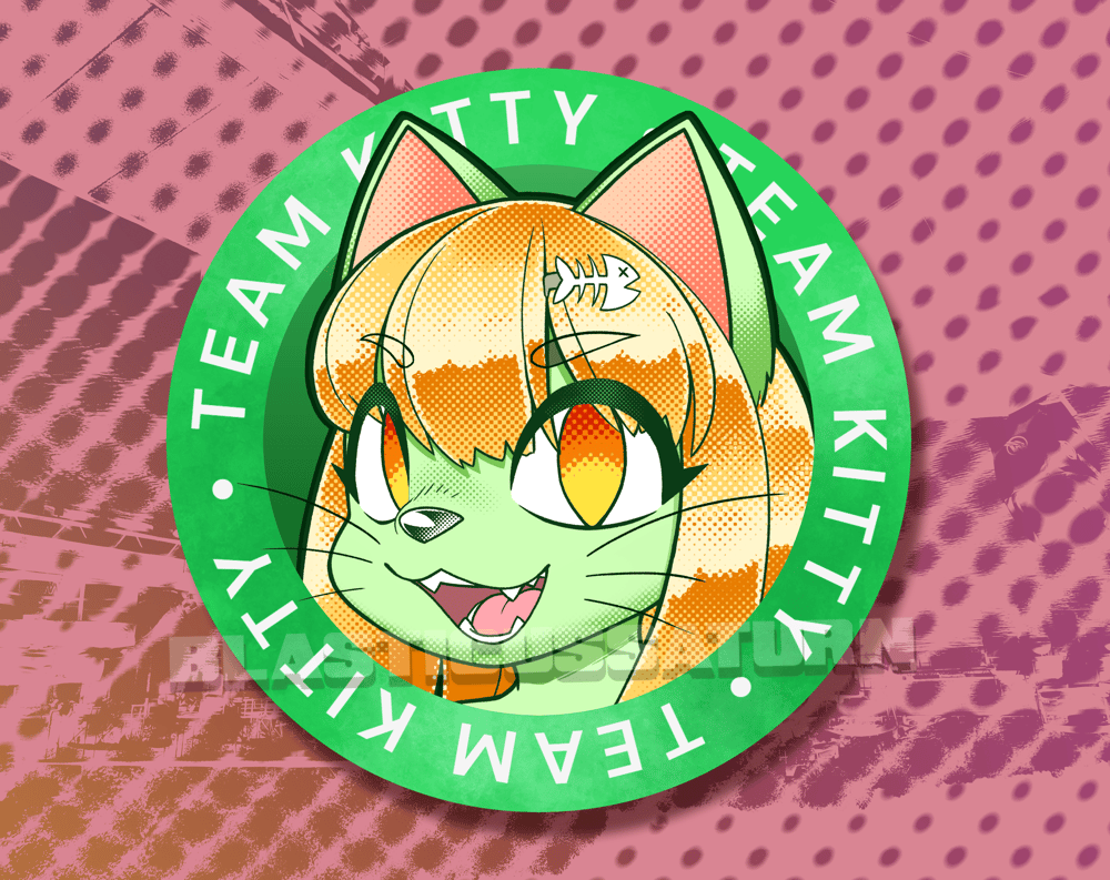 Team Kitty - 1.5" Pinback Button