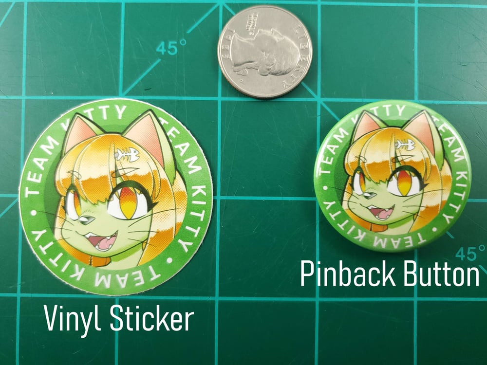 Team Kitty - 1.5" Pinback Button