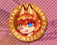 Image 2 of Team Fox - 1.5" Pinback Button