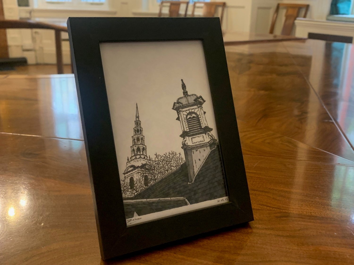 Image of Framed 'View From St Bride Foundation Rooftop' by Jack Hines 