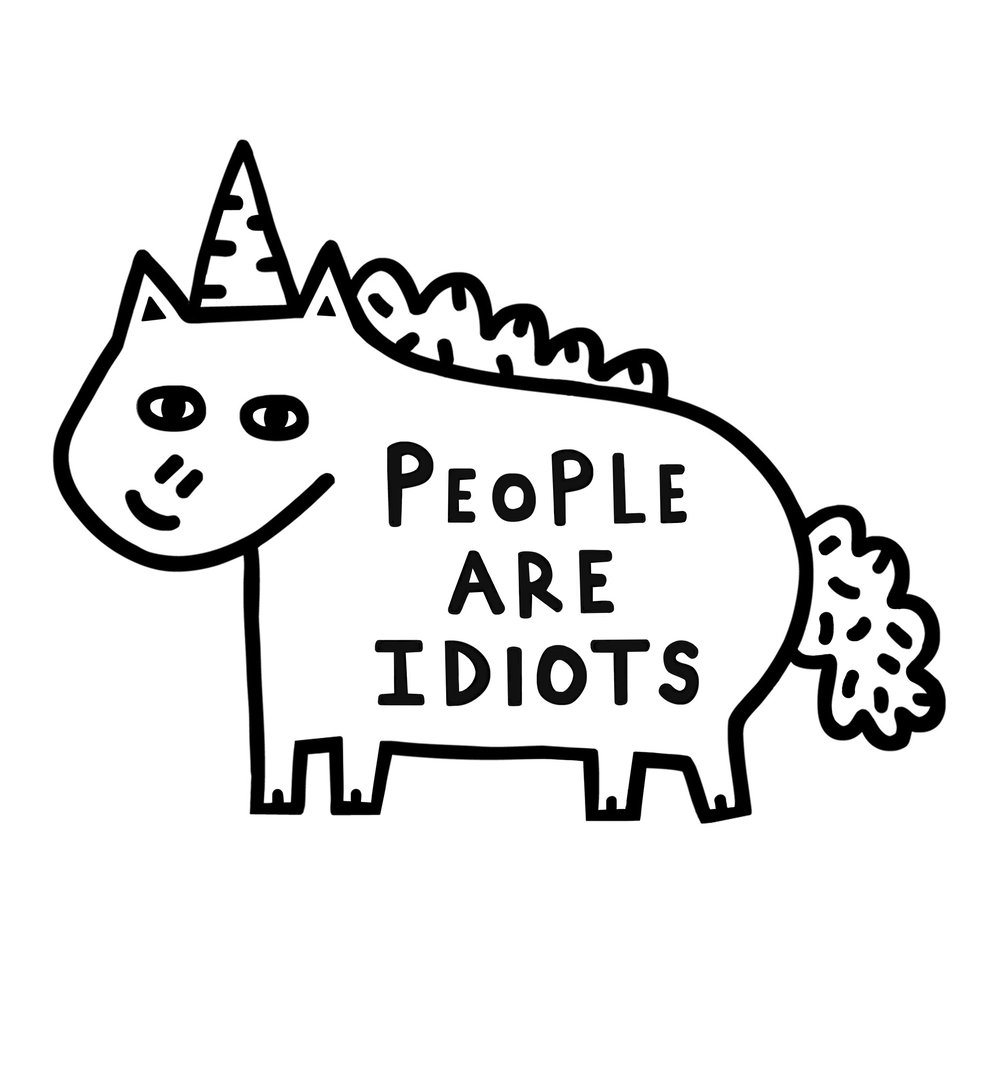 Image of People Are Idiots Fridge Magnet 