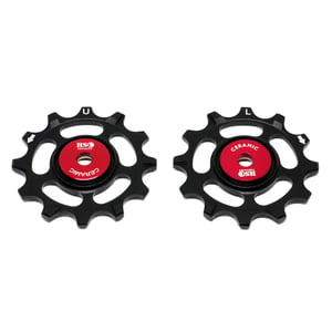 Image of Ceramic Jockey Wheel Set - 12T Oversized Alloy Wheels (10/11 Speed)