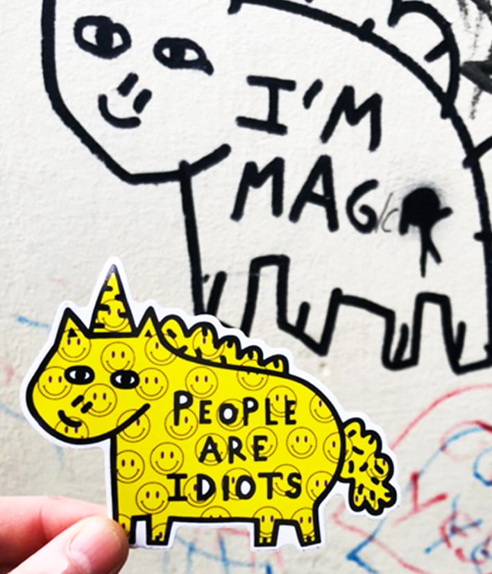 Image of  Idiots Vinyl Sticker