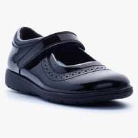 Image 1 of VEGA BLACK PATENT LEATHER FITTED SOFT TOUCH TAPE SHOE