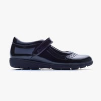 Image 2 of VEGA BLACK PATENT LEATHER FITTED SOFT TOUCH TAPE SHOE