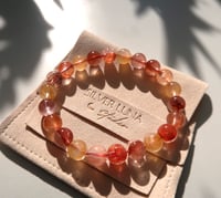 Image 2 of 红黄胶花水晶手串 hematoid quartz bracelet 