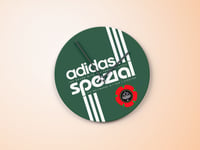 Image 1 of Brand with the 3 Stripes Clock Green