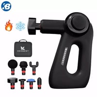 Massage gun with hot/cold heads