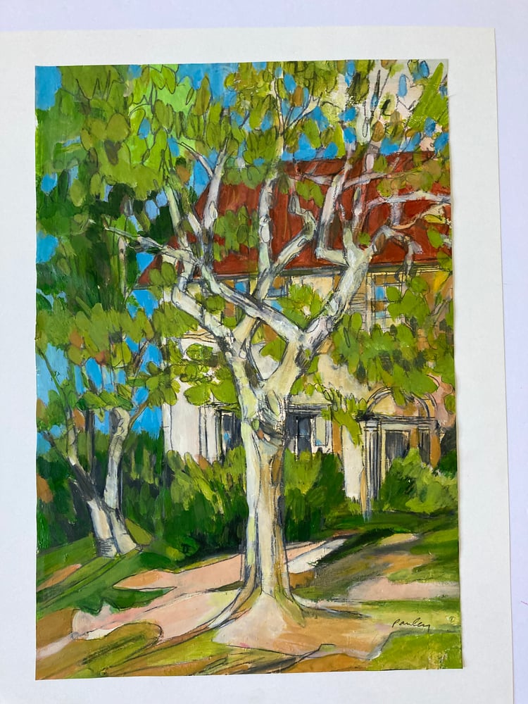 Image of Swarthmore tree,red roof