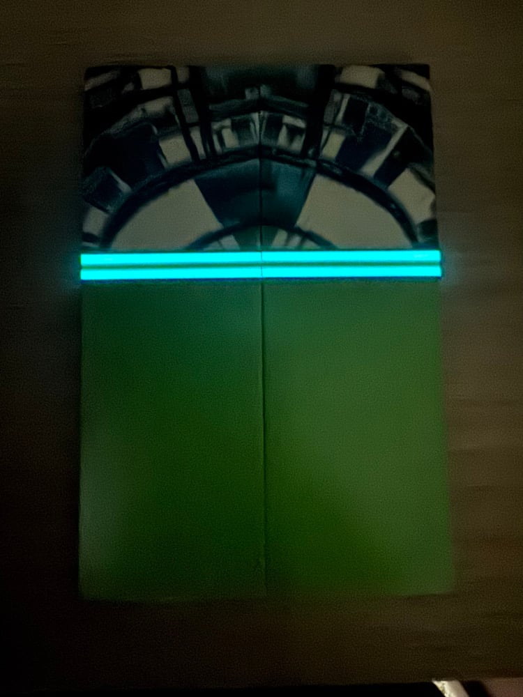 Image of Mammoth Tusk & Glass Fiber GLOW Segmented Knife Scales 