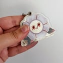Flower Face Acrylic Pocket Mirror Keychain