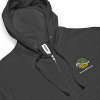 Image 2 of Kamehouse Embroidered Angry Koopa Unisex Fleece Zip Up Hoodie