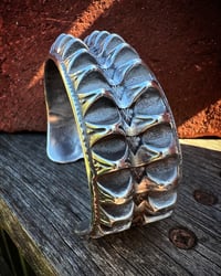 Image 3 of WL&A Handmade Ingot Holy Mountain Arrowhead Punkero Cuff - Size 7.25 to 7.5 - 167 Grams
