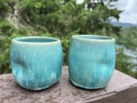 Image 2 of Turquoise Dimple Tumblers