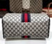 Image of Vtg Gucci XL Blue Monogram Boston Bag 