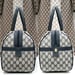 Image of Vtg Gucci XL Blue Monogram Boston Bag