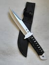 Fixed Knife Stainless Steel Black Nylon Sheath Paracord Handle