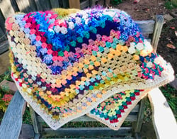 Image of Crocheted Textured Blanket 