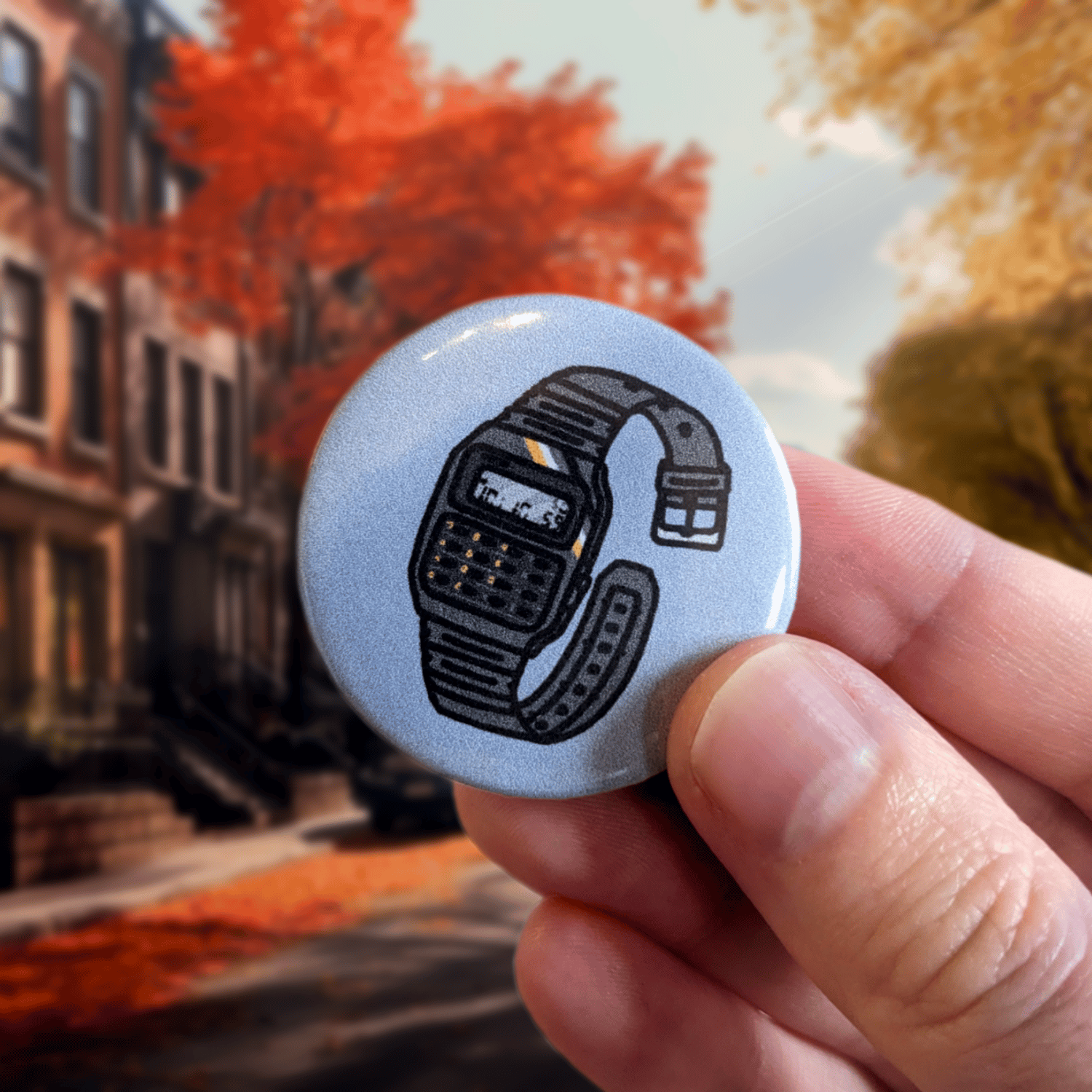 Badge Montre Calculatrice Enby 