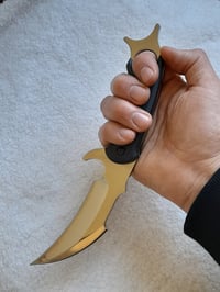 Image 3 of Tactical Karambit 440C Stainless Steel K10 Plastic Sheath G10 Handle