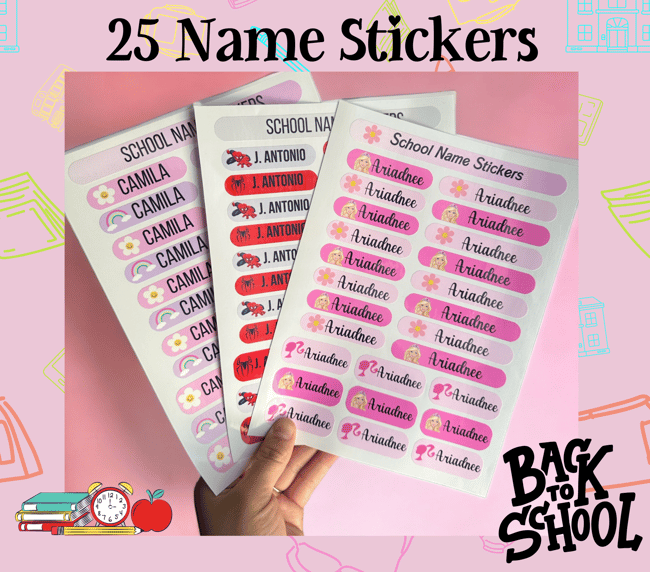 KIDS NAME STICKERS anaslittlecreations