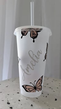 Image 2 of Personalised Blush Butterfly Cold Cup