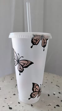 Image 3 of Personalised Blush Butterfly Cold Cup